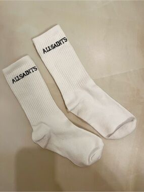 All Saints White Crew Socks